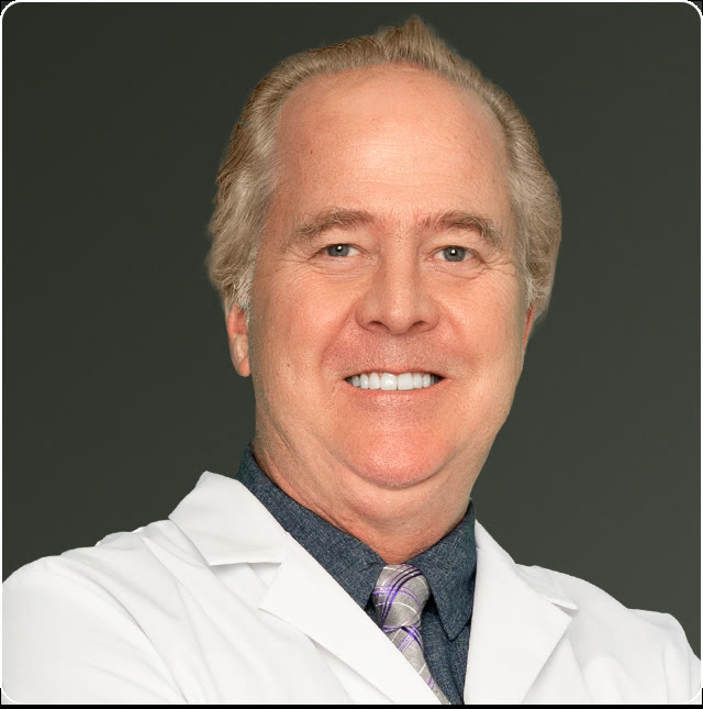 Dr Mark Weis, MD, in his clinic coat