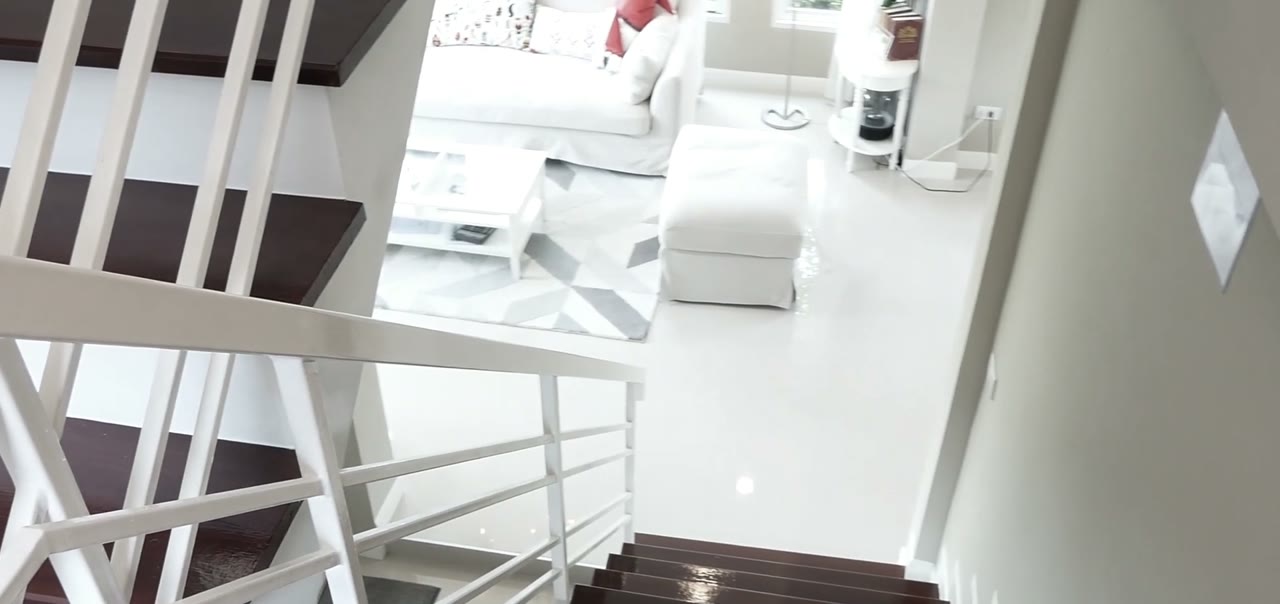 A staircase in a home